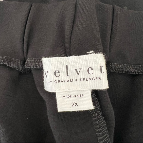 Velvet by Graham and Spencer Monterey Pant in Black Size 2X Elastic Waist Cuffs - Picture 8 of 13